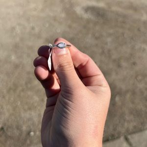 Lab Created White Opal Ring